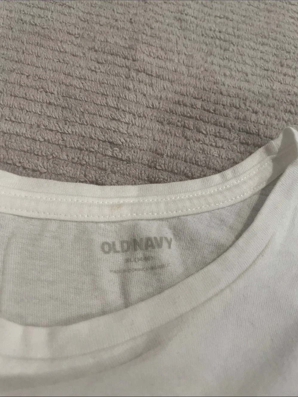 Old Navy White Tee with Pink & Yellow Camera Graphic